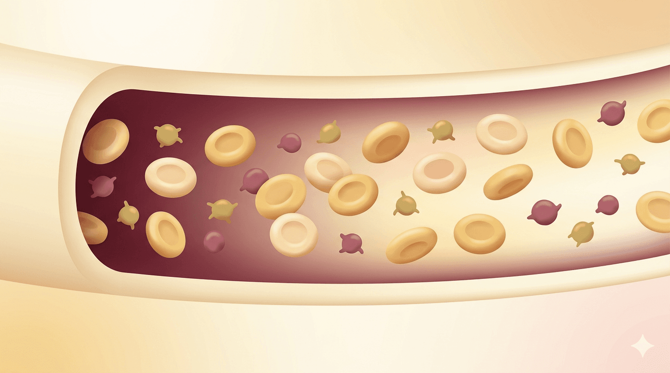 Illustration of healthy blood flow