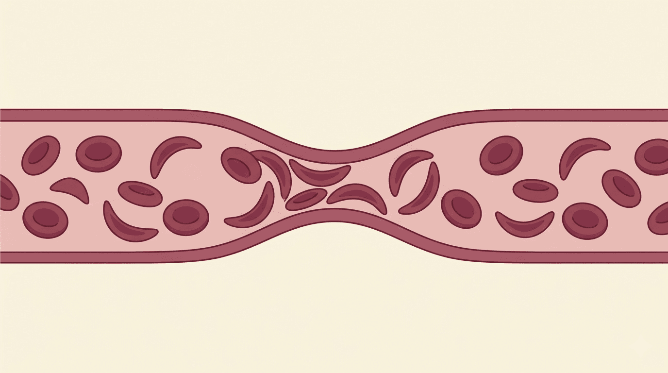 Illustration of sickle cell vaso-occlusion